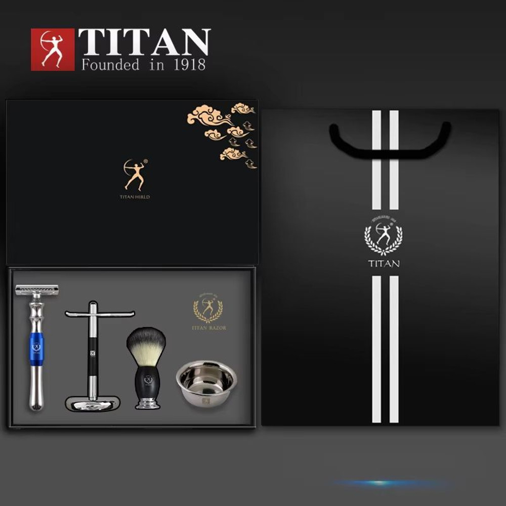 Titan HighQuality Safety Razor For Men  Metal Handle Shaving Razor With Replaceable Blades 5