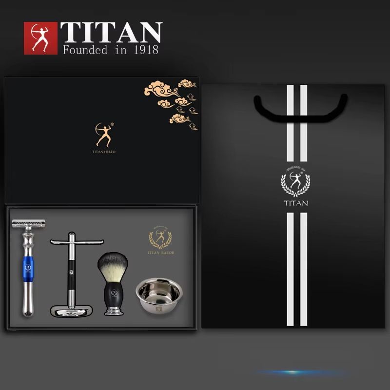 Titan HighQuality Safety Razor For Men  Metal Handle Shaving Razor With Replaceable Blades 5