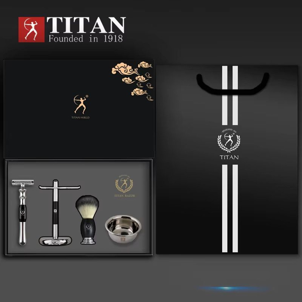 Titan HighQuality Safety Razor For Men  Metal Handle Shaving Razor With Replaceable Blades 9