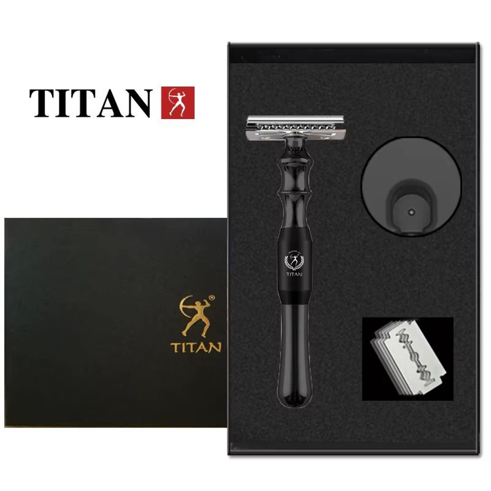 Titan HighQuality Safety Razor For Men  Metal Handle Shaving Razor With Replaceable Blades 11