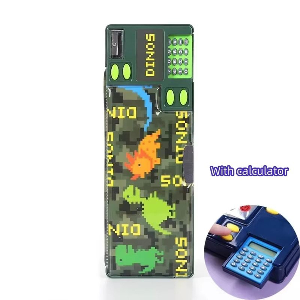 MultiFunctional Stationery Box For Students  Magnetic DoubleSided Pencil Case With Calculator  Shar 27