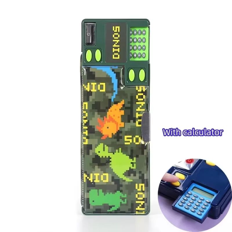 MultiFunctional Stationery Box For Students  Magnetic DoubleSided Pencil Case With Calculator  Shar 27