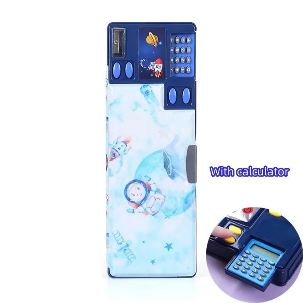 MultiFunctional Stationery Box For Students  Magnetic DoubleSided Pencil Case With Calculator  Shar 28