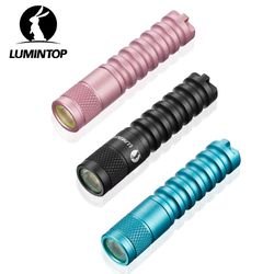 outlook mini edc flashlight – waterproof keychain led torch with 3 modes, aaa powered, 120 lumens