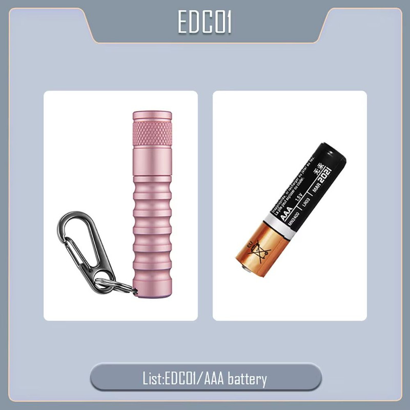 Outlook Mini EDC Flashlight  Waterproof Keychain LED Torch With 3 Modes AAA Powered 120 Lumens 9