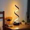 Modern Spiral LED Table Lamp With USB Adjustable Brightness Warm White Light For Bedroom Living Ro 1