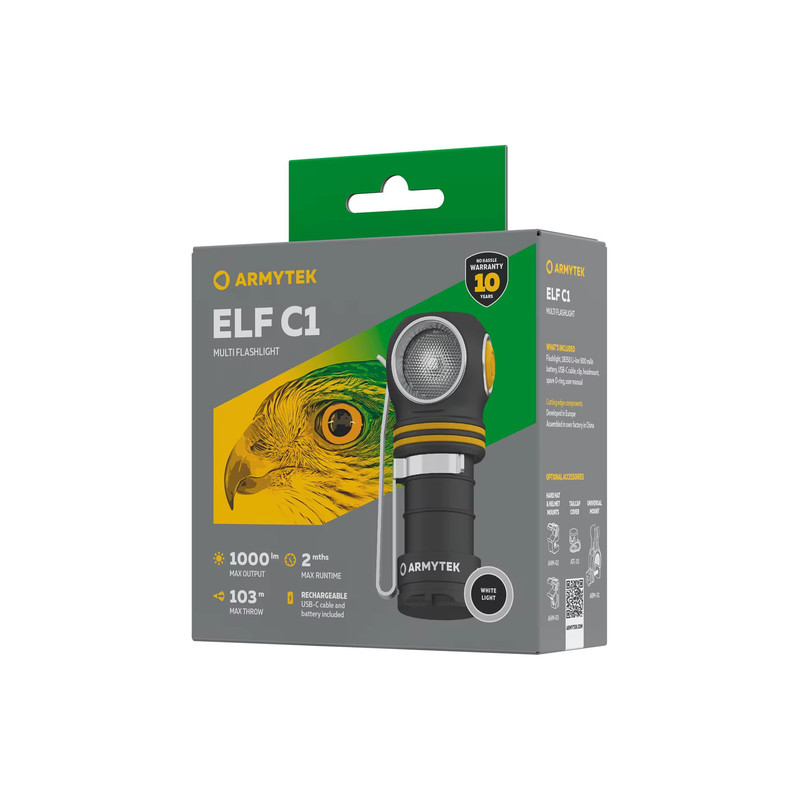 Armytek Elf C1 LED Headlamp  MultiFlashlight  Compact USBC Rechargeable Outdoor Light 4