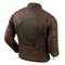 Mens Genuine Leather Motorcycle Jacket Retro Brown Cowhide Stand Collar Biker Jacket 1