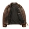 Mens Genuine Leather Motorcycle Jacket Retro Brown Cowhide Stand Collar Biker Jacket 5