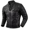 Mens Genuine Leather Motorcycle Jacket Retro Brown Cowhide Stand Collar Biker Jacket 7