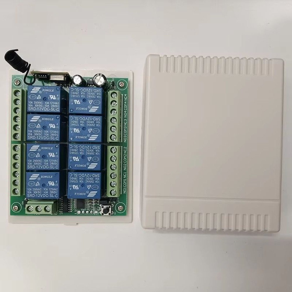 433MHz 8Channel RF Wireless Remote Control Switch  DC 12V24V Relay Receiver With Industrial Transmi 3