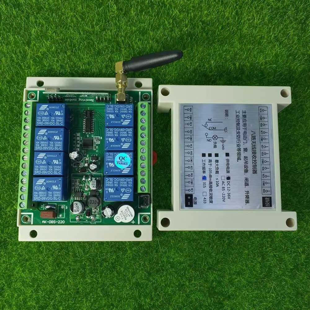 315433MHz 8Channel RF Wireless Remote Control System  DC 12V24V36V Relay Receiver With LongRange In 9