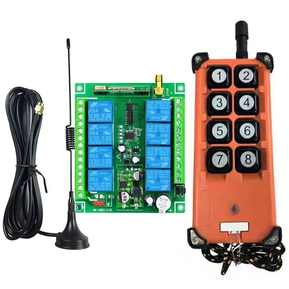 315433MHz 8Channel RF Wireless Remote Control System  DC 12V24V36V Relay Receiver With LongRange In 1