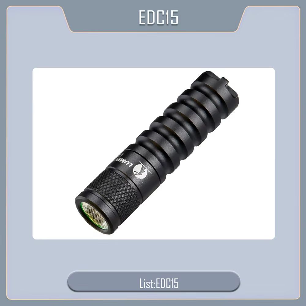 EDC15 Portable LED Flashlight  760 Lumen Keychain Torch With IP68 Waterproof Rating AA14500 Battery 6