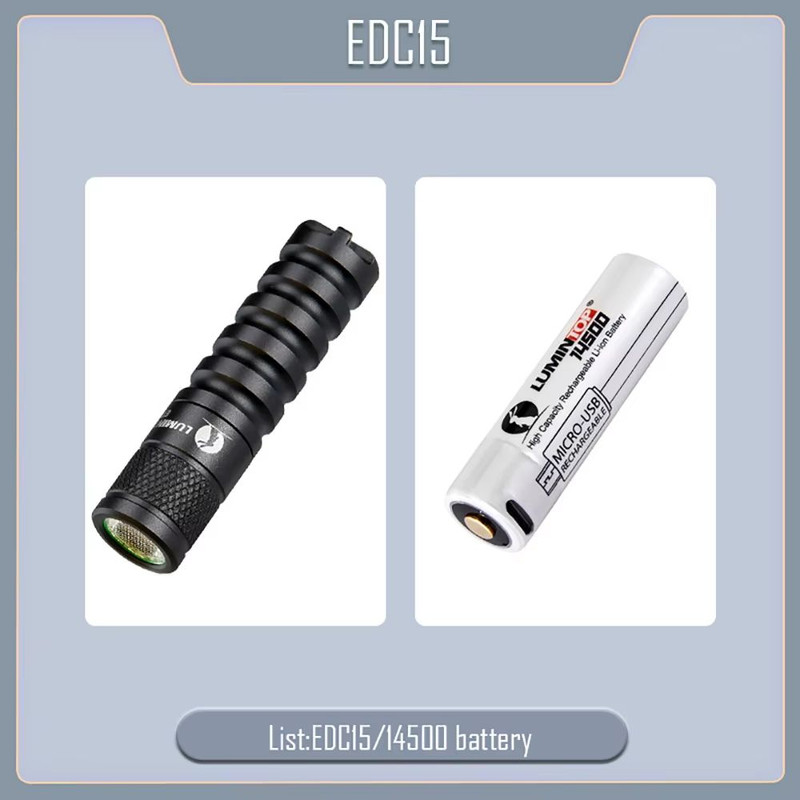 EDC15 Portable LED Flashlight  760 Lumen Keychain Torch With IP68 Waterproof Rating AA14500 Battery 7