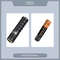 EDC15 Portable LED Flashlight  760 Lumen Keychain Torch With IP68 Waterproof Rating AA14500 Battery 8