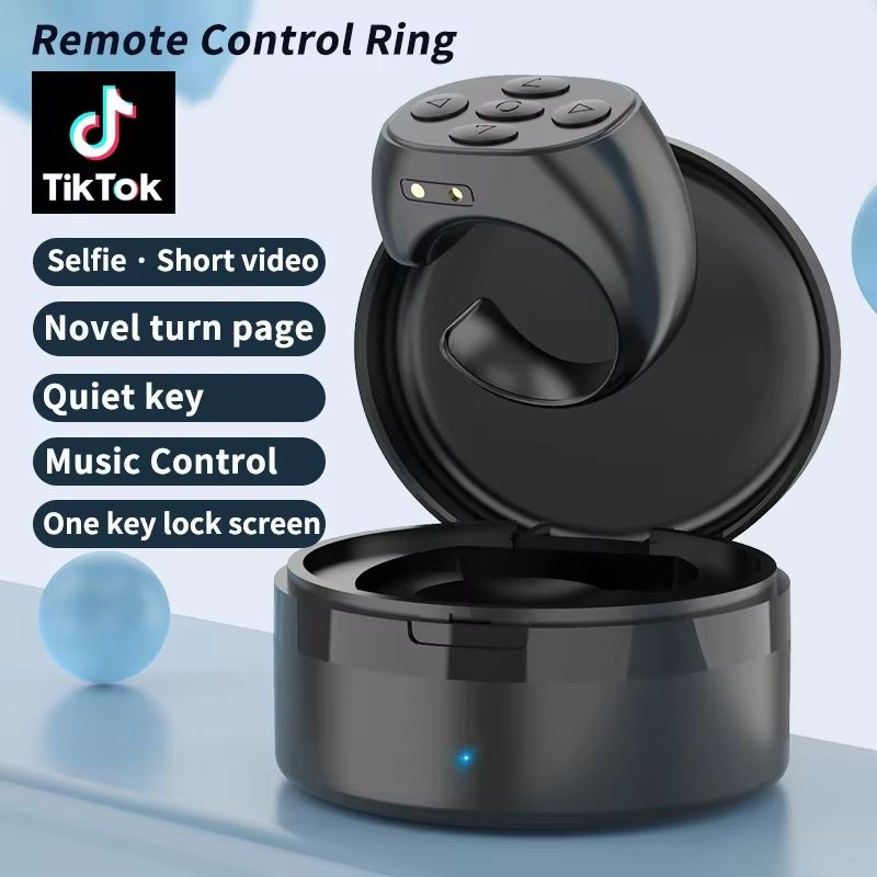 Bluetooth Fingertip Remote Control Ring  Page Turner Music Controller  Camera Shutter For TikTok IP 0