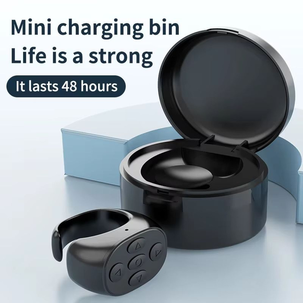 Bluetooth Fingertip Remote Control Ring  Page Turner Music Controller  Camera Shutter For TikTok IP 2