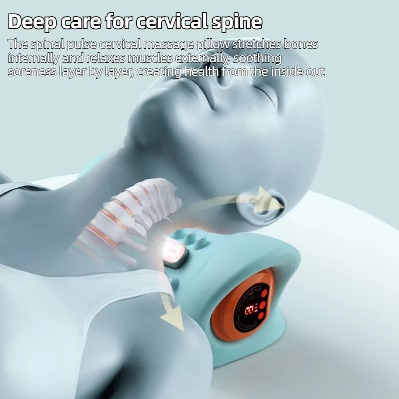 Electric Neck Massager With Heat  Airbag Compression  USB Rechargeable Cervical Spine And Shoulder  2