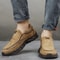 Mens Leather Casual Loafers Breathable Flat Sneakers For Everyday Comfort Style 3