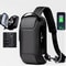Mens USB Crossbody Bag Waterproof AntiTheft Shoulder Chest Pack For Travel Daily Use 0