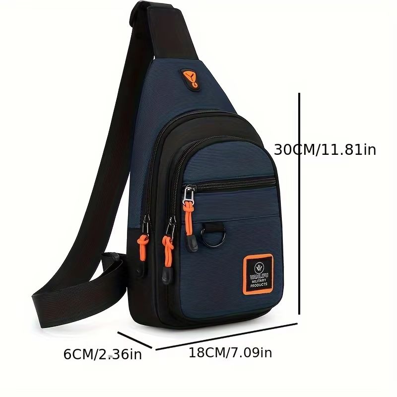 Mens Waterproof Crossbody Bag  Outdoor Hiking Cycling  Travel Chest Shoulder Backpack 1