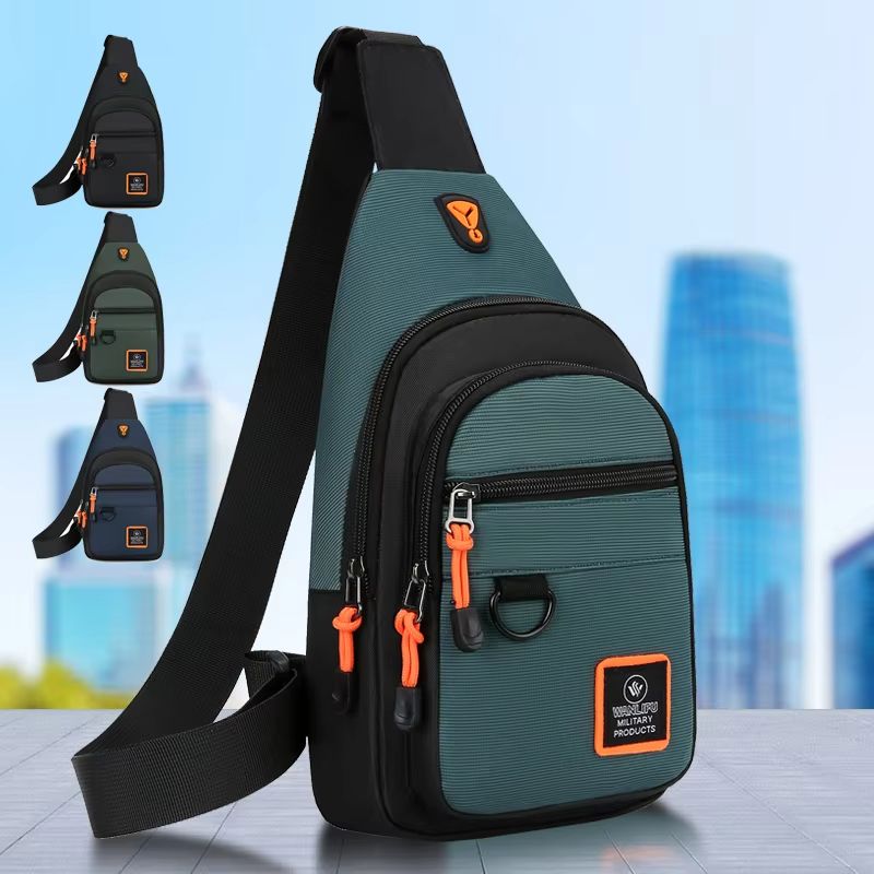 Mens Waterproof Crossbody Bag  Outdoor Hiking Cycling  Travel Chest Shoulder Backpack 4