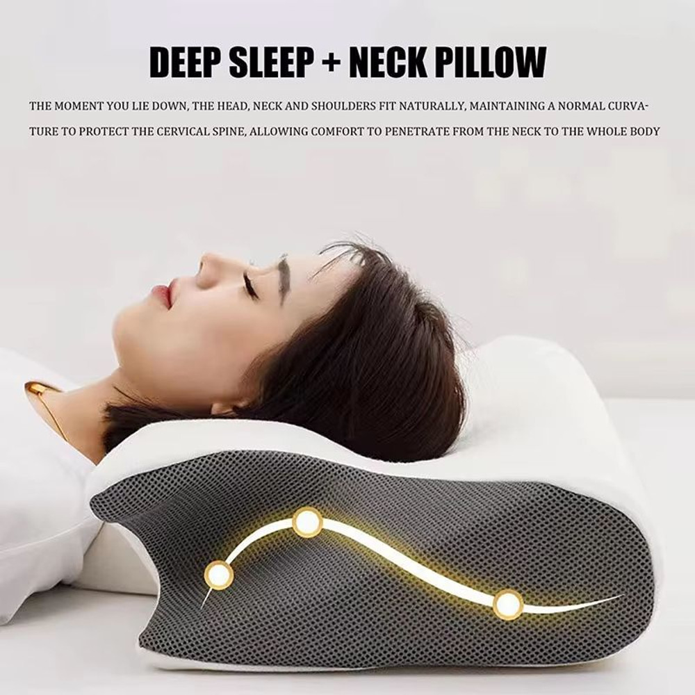 Memory Foam Side Sleeper Pillow  Slow Rebound Cervical Support Pillow For Neck  Spine Alignment 0