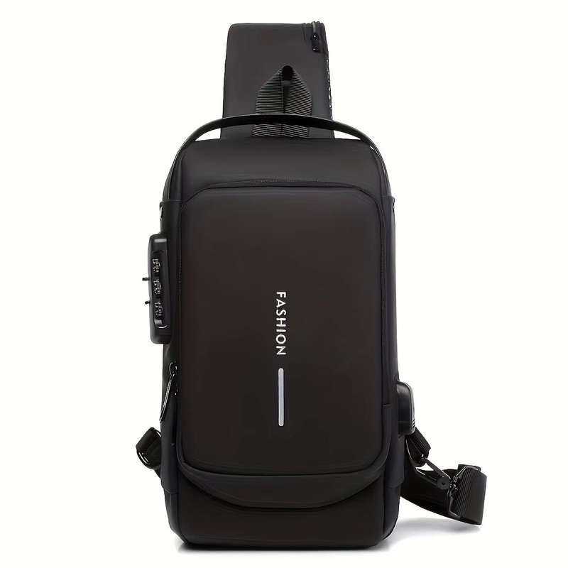 Mens AntiTheft Chest Bag  Durable Oxford Fabric Crossbody Backpack For Motorcycle Sports  Casual Tr 6