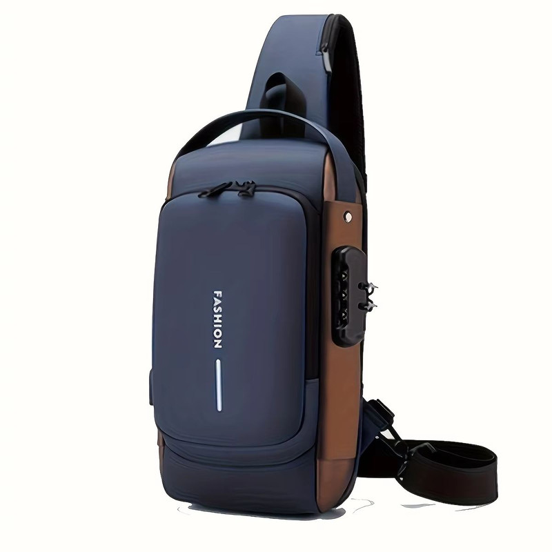 Mens AntiTheft Chest Bag  Durable Oxford Fabric Crossbody Backpack For Motorcycle Sports  Casual Tr 7