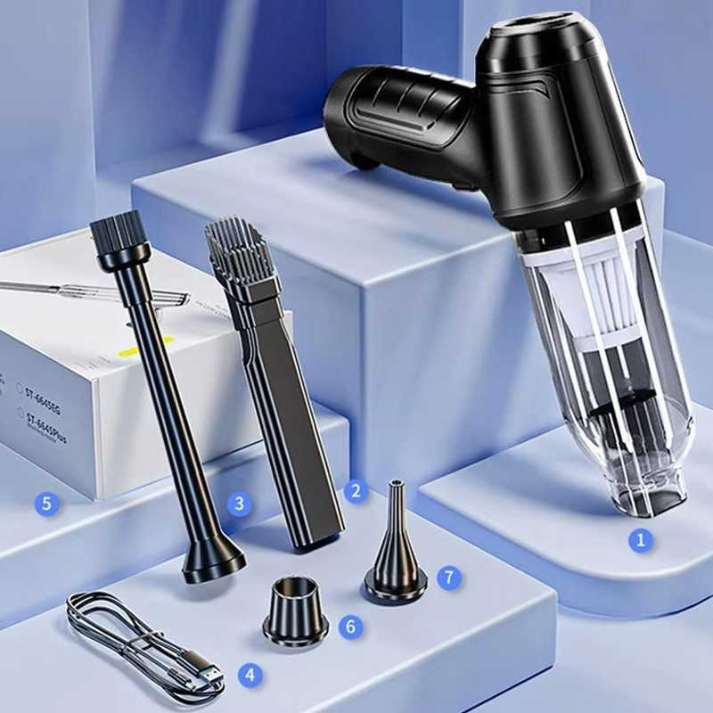 Wireless Car Vacuum Cleaner  Strong Suction Portable Handheld Air Duster For Car  Home Cleaning 9