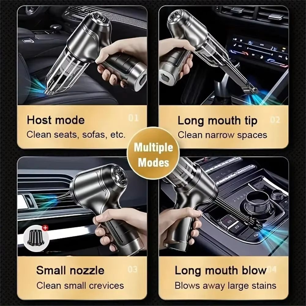Wireless Car Vacuum Cleaner  Strong Suction Portable Handheld Air Duster For Car  Home Cleaning 5