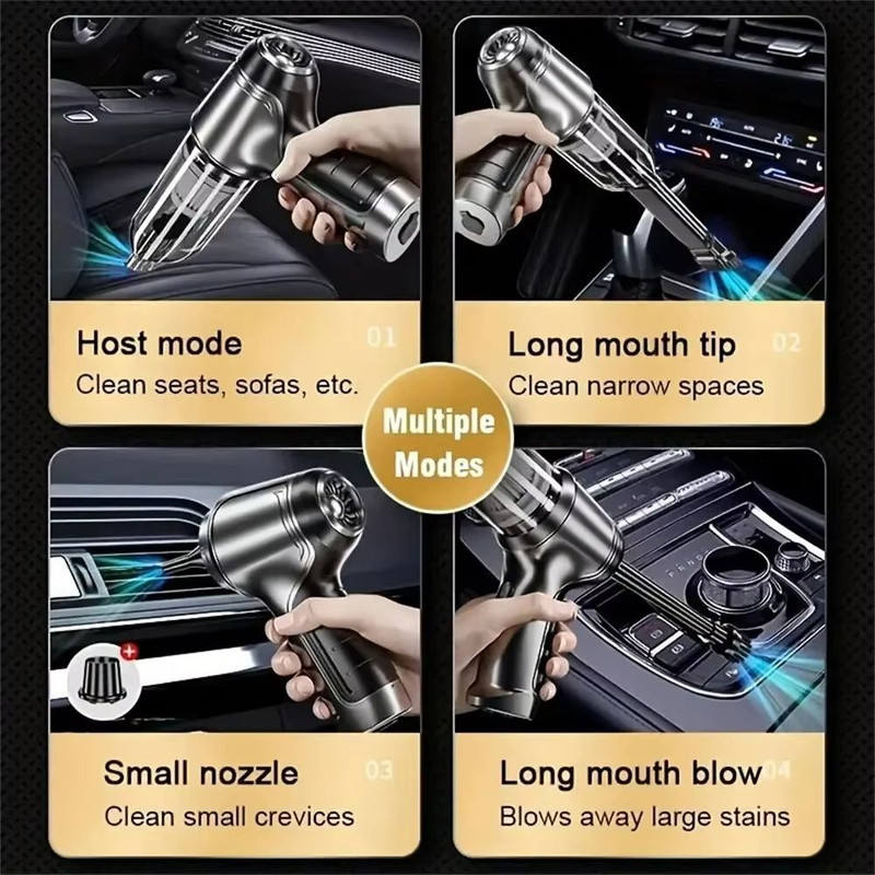 Wireless Car Vacuum Cleaner  Strong Suction Portable Handheld Air Duster For Car  Home Cleaning 5