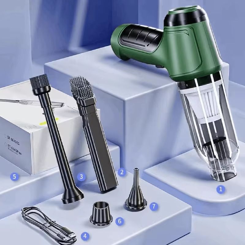 Wireless Car Vacuum Cleaner  Strong Suction Portable Handheld Air Duster For Car  Home Cleaning 8