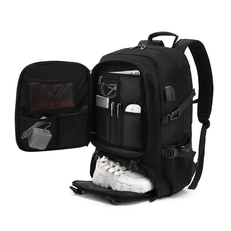 Mens Large Capacity Travel Backpack  50L80L Waterproof Outdoor Sports Bag With Shoe Compartment 0