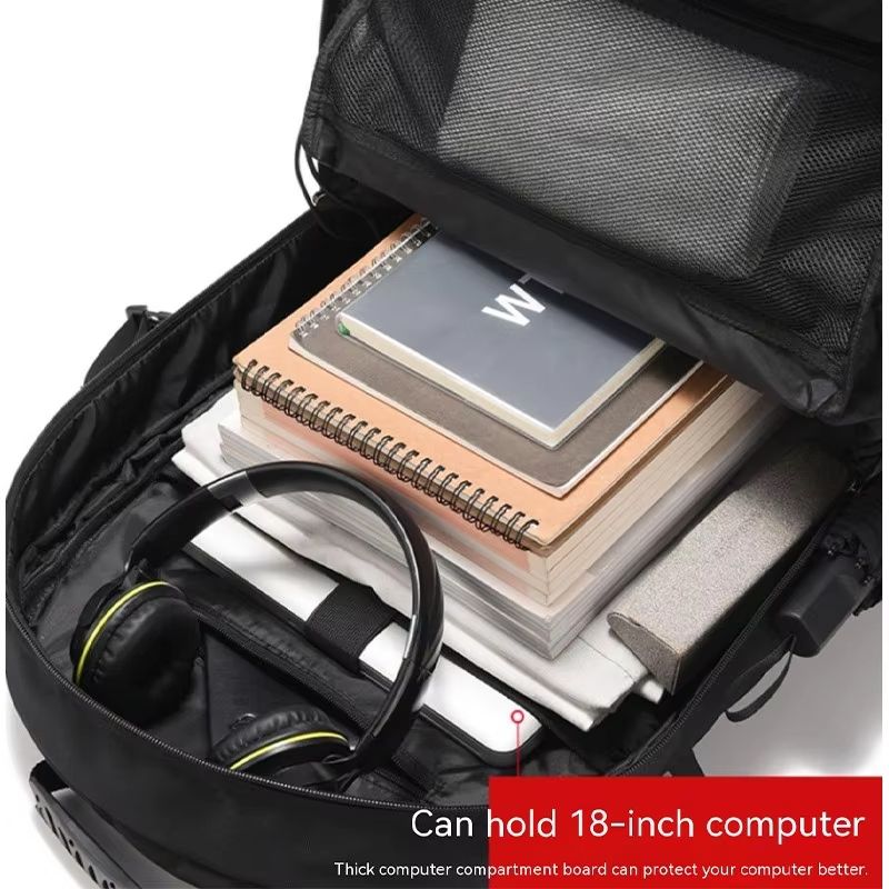 Mens Large Capacity Travel Backpack  50L80L Waterproof Outdoor Sports Bag With Shoe Compartment 4