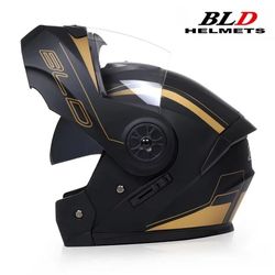 dual lens modular motorcycle helmet – flip-up full face motocross racing helmet for men & women