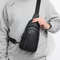 100 Genuine Leather Mens Chest Bag  Casual Crossbody Shoulder Messenger Bag For Daily  Travel Use 1