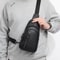 100 Genuine Leather Mens Chest Bag Casual Crossbody Shoulder Messenger Bag For Daily Travel Use 1
