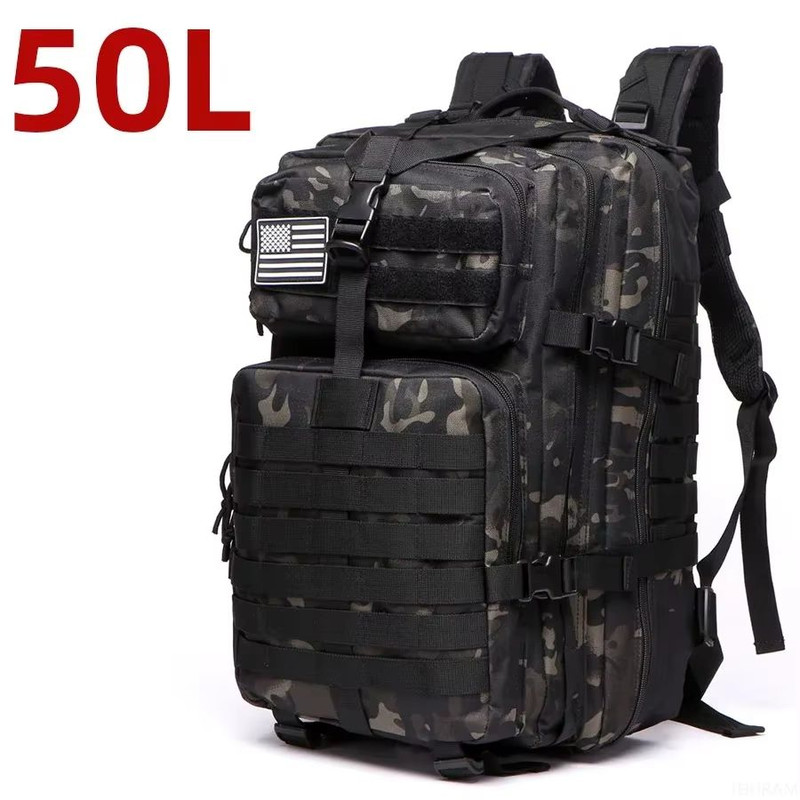 25L50L Tactical Waterproof Backpack  1000D Nylon Outdoor Rucksack For Hiking Camping Fishing  Hunti 15