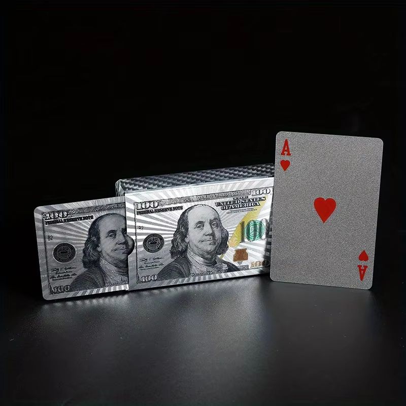 Luxury Waterproof Playing Cards – Sleek Black Poker Deck for Magic, Parties & Game Nights