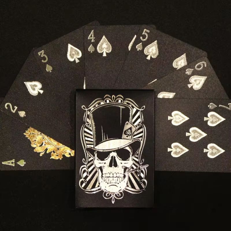 Luxury Waterproof Playing Cards Sleek Black Poker Deck For Magic Parties Game Nights 19