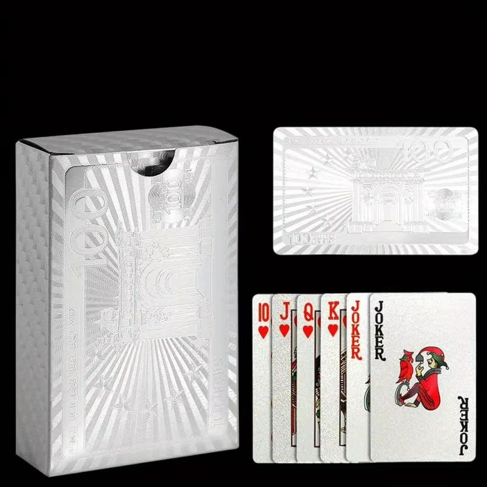 Luxury Waterproof Playing Cards Sleek Black Poker Deck For Magic Parties Game Nights 21