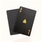 Luxury Waterproof Playing Cards Sleek Black Poker Deck For Magic Parties Game Nights 24
