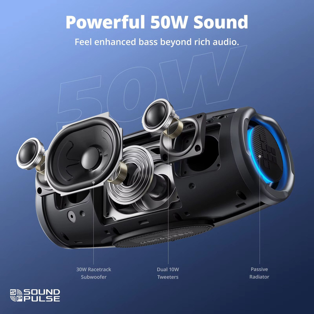 Tronsmart Mirtune S100 Bluetooth Speaker  50W Portable Wireless Speaker With IPX7 Waterproof Powerb 1