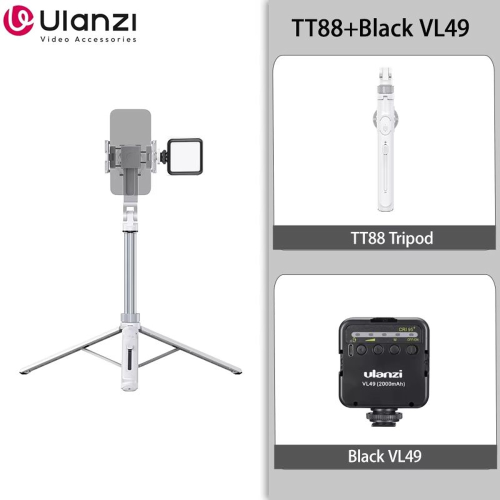Ulanzi TT88 Overhead Phone Tripod  144M Extension Selfie Stick With Magnetic Clamp  Wireless Remote 7