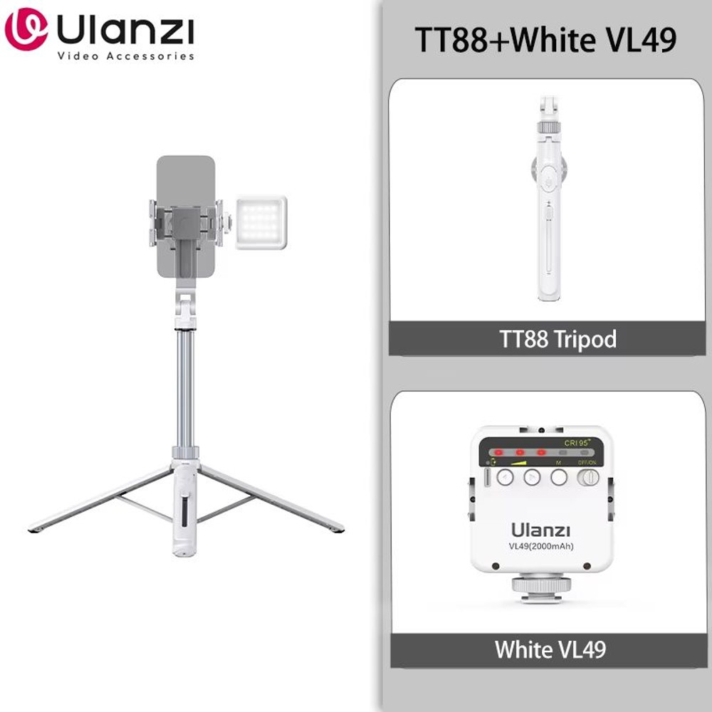 Ulanzi TT88 Overhead Phone Tripod  144M Extension Selfie Stick With Magnetic Clamp  Wireless Remote 8