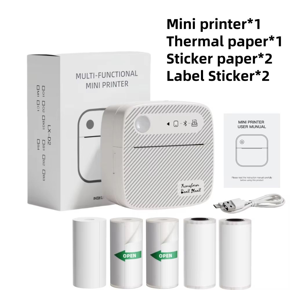 DOLEWA B3 Portable Mini Printer  Wireless Bluetooth Inkless Sticker  Label Maker For Office School  11