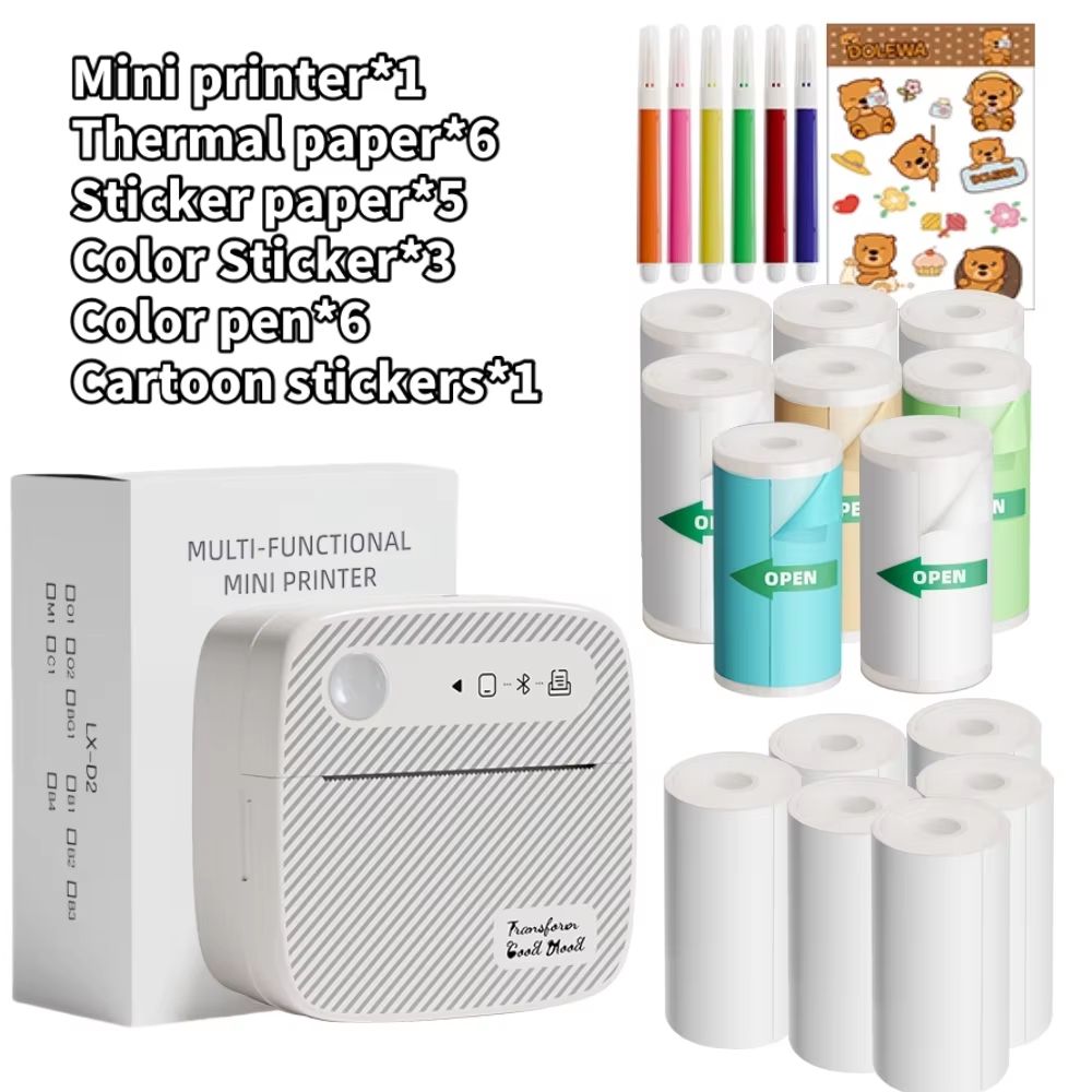 DOLEWA B3 Portable Mini Printer  Wireless Bluetooth Inkless Sticker  Label Maker For Office School  14