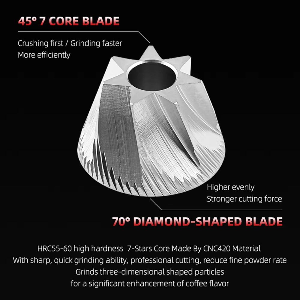 MHW3BOMBER Manual Coffee Grinder Adjustable Stainless Steel Conical Burr Grinder For Espresso Pou 3